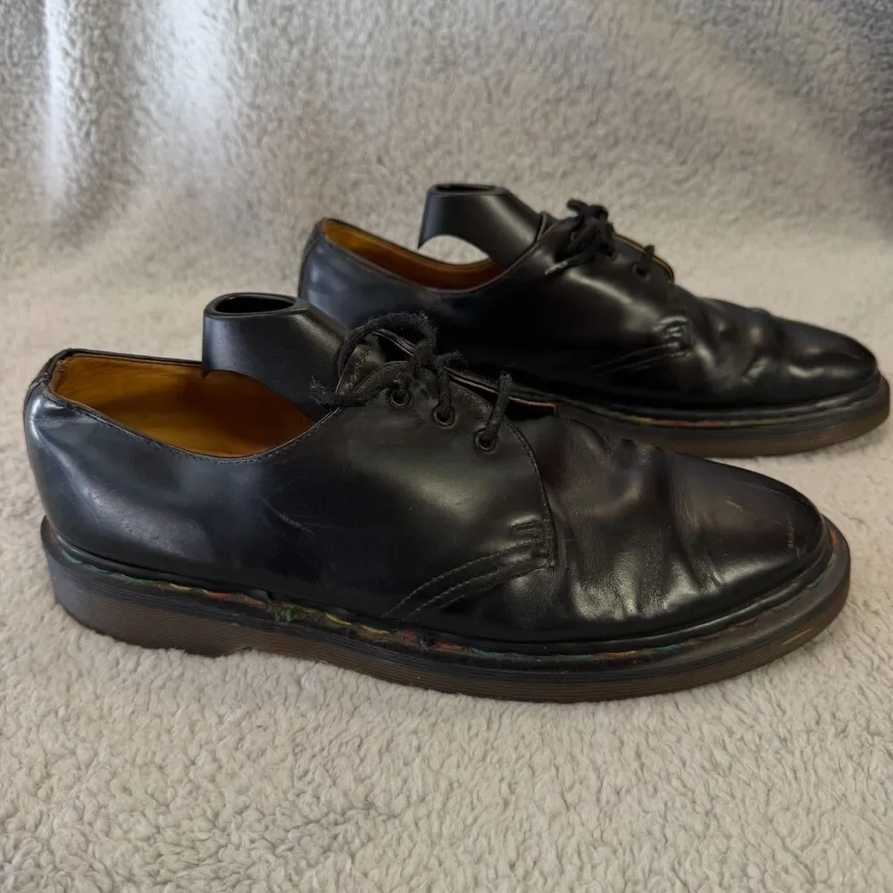 DR MARTENS 1461  Oxford Shoes Mens 10 Black Leather Made in England Streetwear